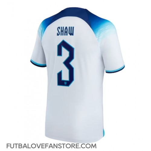 Anglicko Luke Shaw #3 Domáci futbalový dres MS 2022 Krátky Rukáv